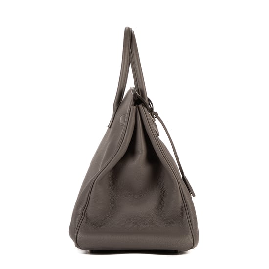 Hermès Birkin 40 en Grey Cuero de ternero - Image 5