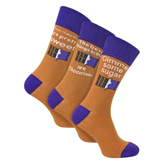 3 Pares de Calcetines de Algodón Divertidos para Hombre | Eslogan de Comida y Bebida Divertido | Idea de Regalo - Image 3
