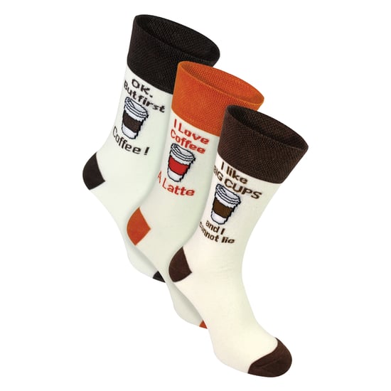 3 Pares de Calcetines de Algodón con Chistes para Hombre | Lema Divertido de Comida y Bebida | Idea de Regalo - Image 1