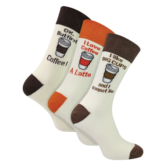 3 Pares de Calcetines de Algodón con Chistes para Hombre | Lema Divertido de Comida y Bebida | Idea de Regalo - Image 3