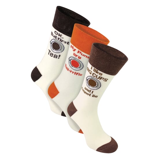 3 Pares de Calcetines Divertidos de Algodón para Hombre | Eslogan de Comida y Bebida Divertido | Idea de Regalo - Image 1