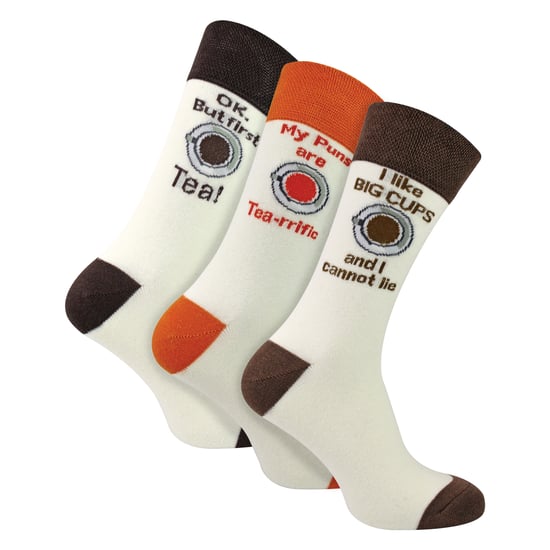 3 Pares de Calcetines Divertidos de Algodón para Hombre | Eslogan de Comida y Bebida Divertido | Idea de Regalo - Image 3
