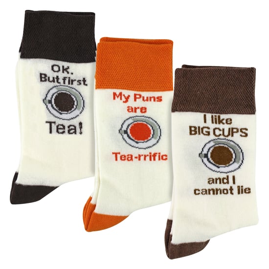 3 Pares de Calcetines Divertidos de Algodón para Hombre | Eslogan de Comida y Bebida Divertido | Idea de Regalo - Image 4