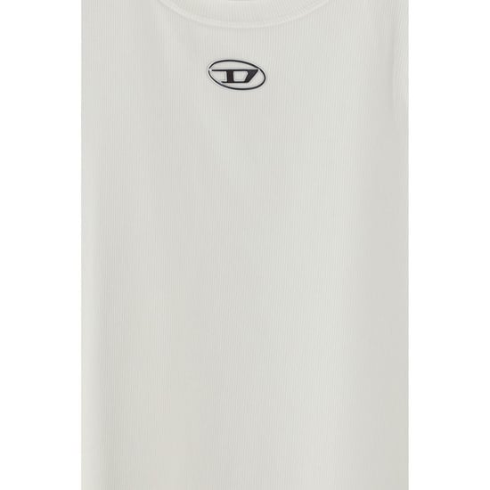 Camiseta sin mangas de algodón blanco Diesel - Image 3