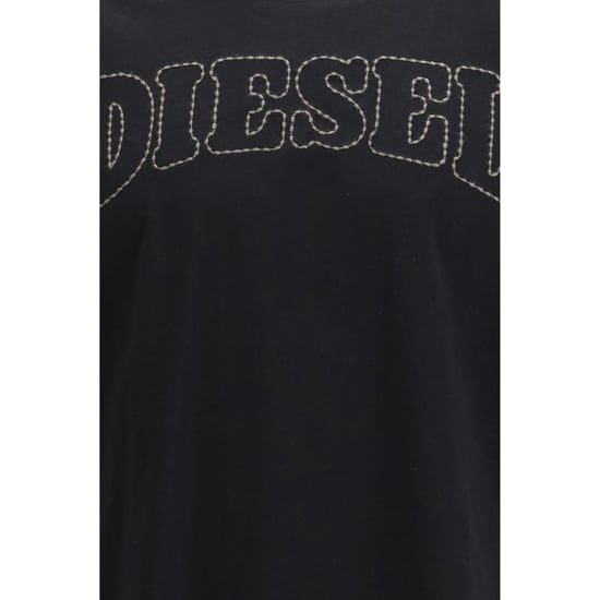 Camiseta de Algodón Negra Diesel - Image 3