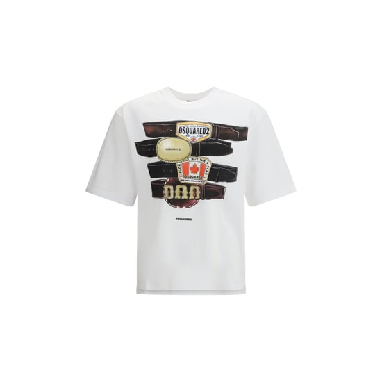 Camiseta de Algodón Blanca Dsquared² - Image 1
