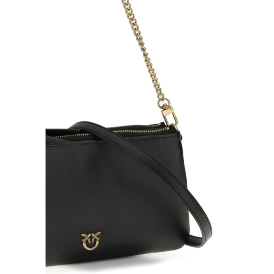 Bolso de hombro PINKO de piel de ternera negra Bos Taurus - Image 4