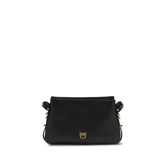 Bolso de hombro PINKO de piel de ternera negra Bos Taurus - Image 1