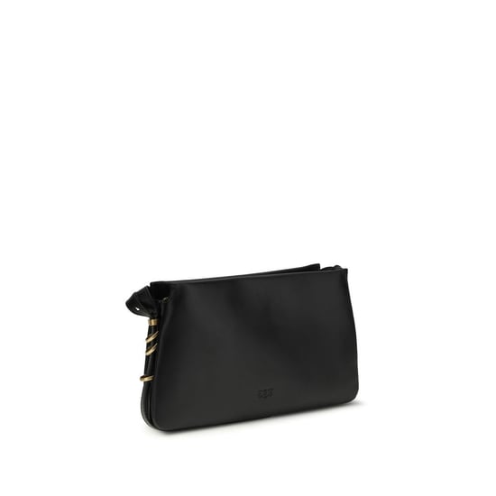 Bolso de hombro PINKO de piel de ternera negra Bos Taurus - Image 3