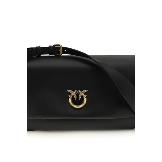 Bolso de hombro PINKO de piel de ternera negra Bos Taurus - Image 4