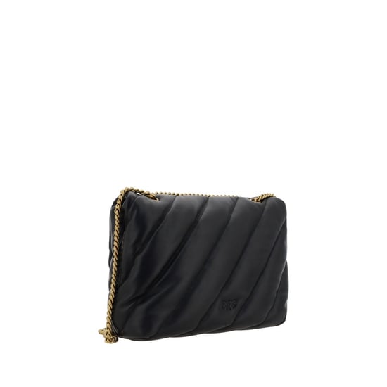 Bolso de hombro PINKO de piel de ternera negra Bos Taurus - Image 3