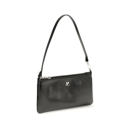 Bolso de Hombro de Piel de Vaca Negra Courrèges - Image 2