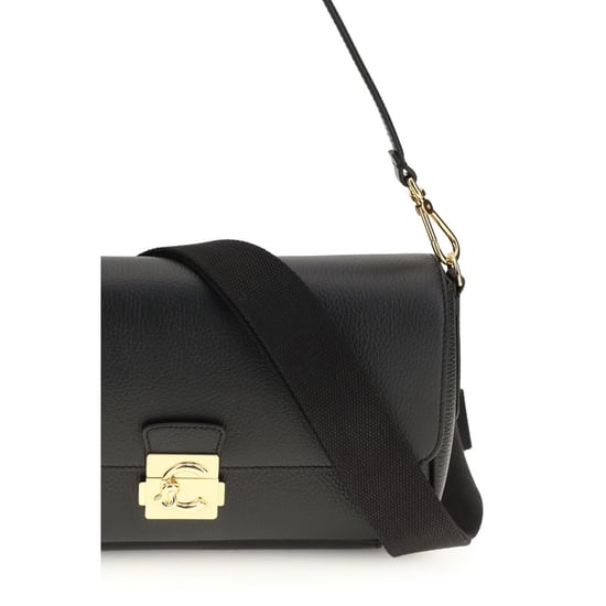Bolso de hombro Coccinelle de piel de ternera negra Bos Taurus - Image 4