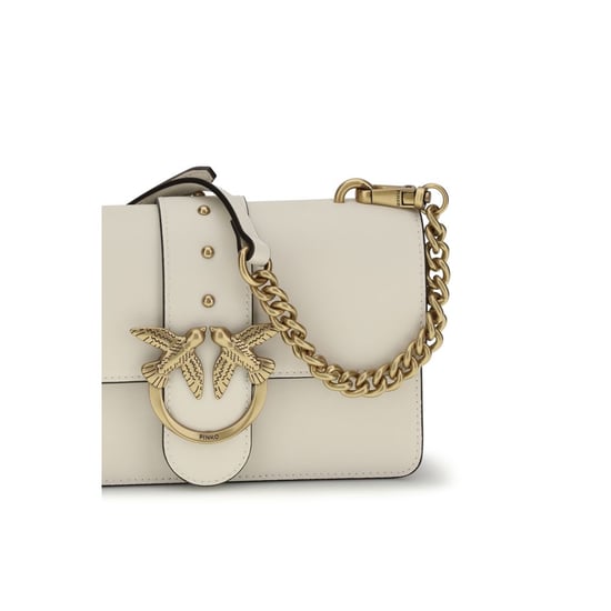 Bolso de hombro PINKO de piel de ternera beige Bos Taurus - Image 4