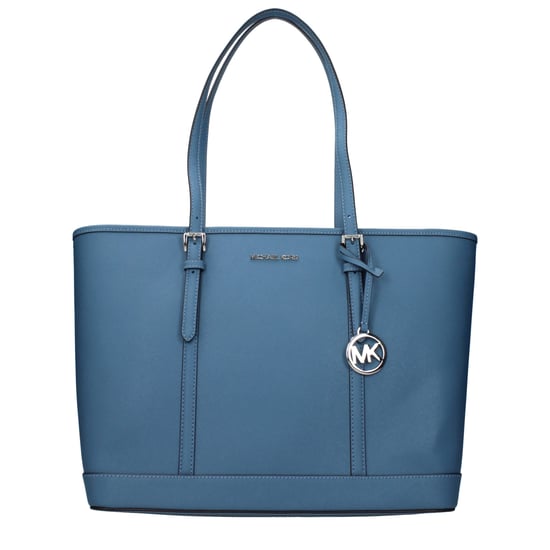 Bolso de hombro de cuero azul Michael Kors - Image 1