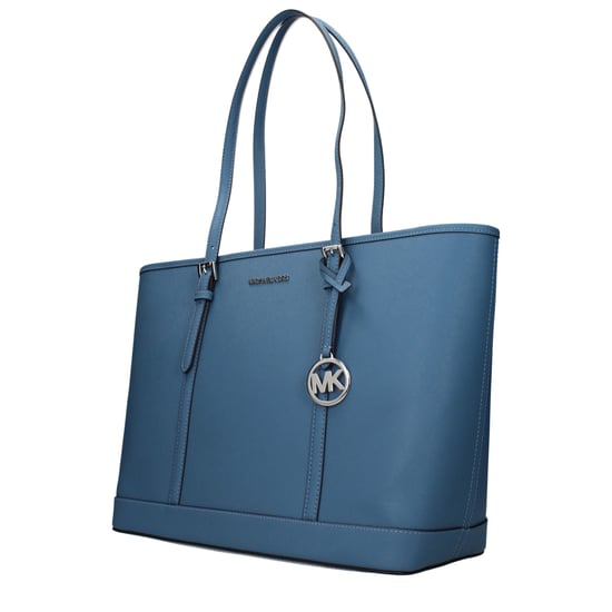 Bolso de hombro de cuero azul Michael Kors - Image 2