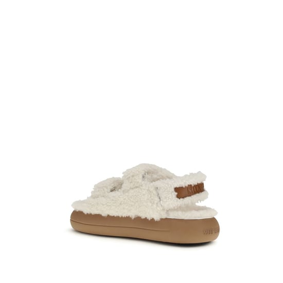 Sandalias Planas de Poliamida Blanca Moon Boot - Image 3