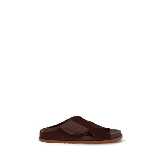 Sandalias de terciopelo marrón Pedro García - Image 1