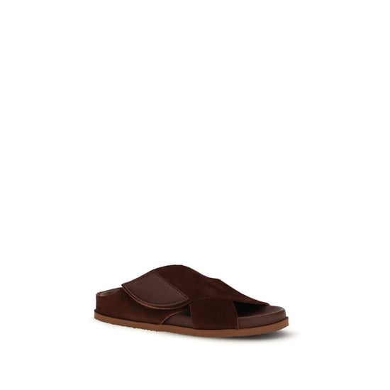 Sandalias de terciopelo marrón Pedro García - Image 2