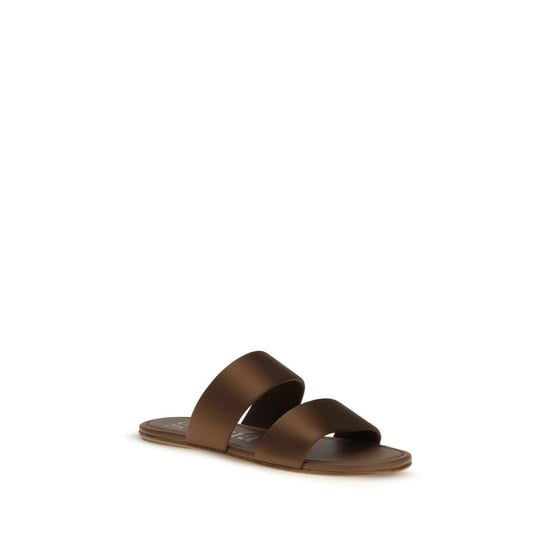 Sandalias Planas de Seda Marrón Pedro García - Image 2
