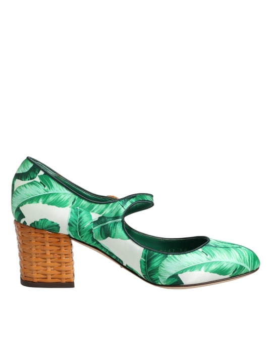 Sandalias Mary Janes de seda verde de Dolce & Gabbana - Image 2