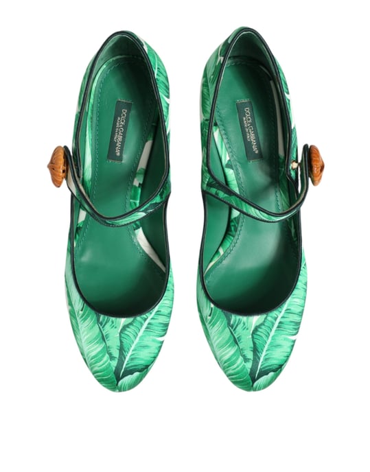Sandalias Mary Janes de seda verde de Dolce & Gabbana - Image 4