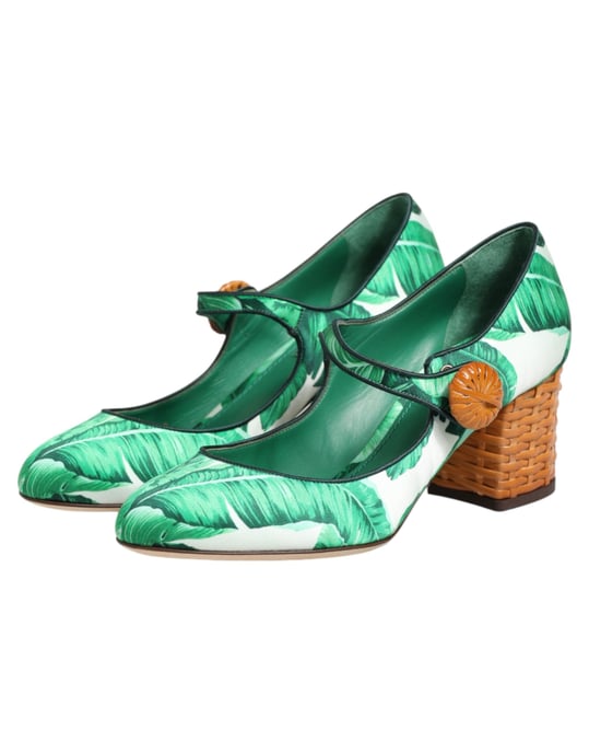 Sandalias Mary Janes de seda verde de Dolce & Gabbana - Image 5