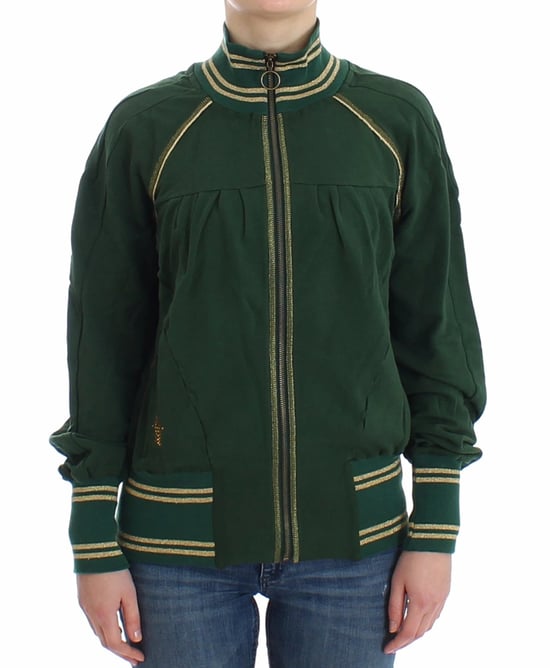 Chaqueta Suéter Sudadera con Cremallera Simulada Verde John Galliano - Image 2
