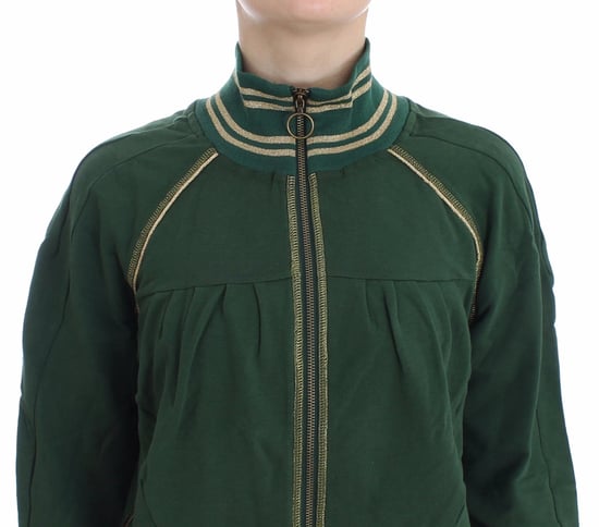 Chaqueta Suéter Sudadera con Cremallera Simulada Verde John Galliano - Image 5