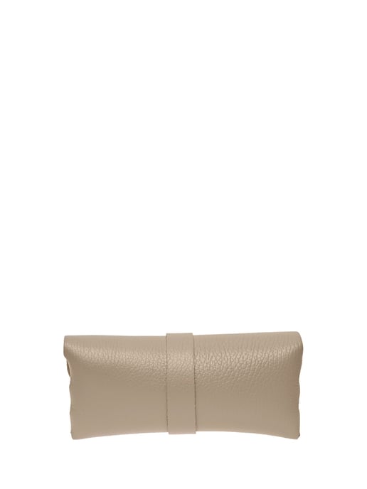 Roberta M Beige Cuero estuche para gafas de sol - Image 2