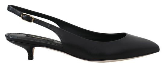 Zapatos de tacón con tira en el tobillo de cuero negro Dolce & Gabbana - Image 2