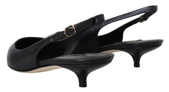 Zapatos de tacón con tira en el tobillo de cuero negro Dolce & Gabbana - Image 3