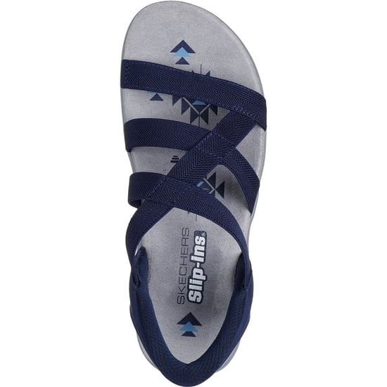 Skechers Reggae Slim Stretch Flex Textile Women's Navy Sandals - Image 3