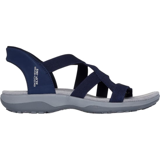 Skechers Reggae Slim Stretch Flex Textile Women's Navy Sandals - Image 5