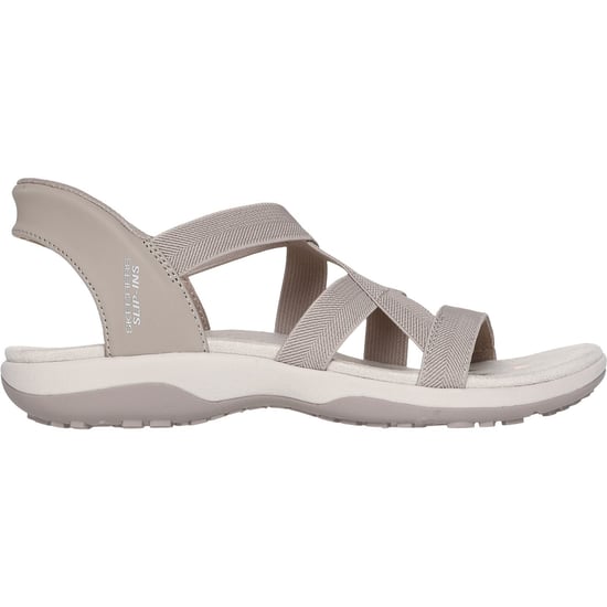 Skechers Reggae Slim Stretch Flex Textile Women's Taupe Sandals - Image 5