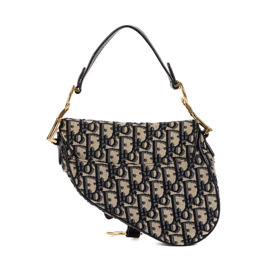 Christian Dior Oblique Saddle Mini en Marina Lienzo - Image 4