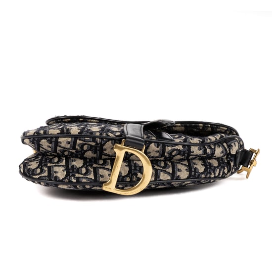 Christian Dior Oblique Saddle Mini en Marina Lienzo - Image 6