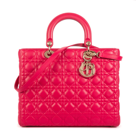 Christian Dior Lady Dior Large en Rosa Cuero de ternero - Image 1