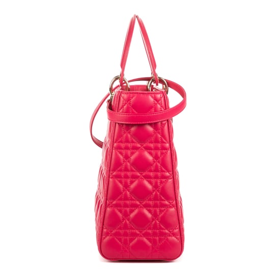Christian Dior Lady Dior Large en Rosa Cuero de ternero - Image 5