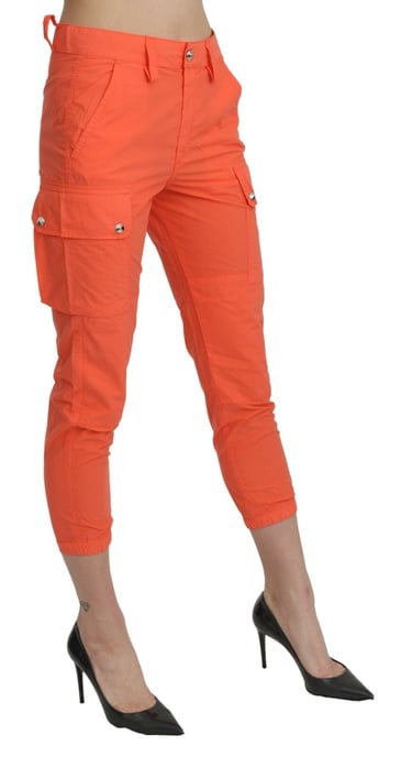 CYCLE Pantalones Capri Ajustados de Cintura Alta de Algodón Naranjas - Image 5
