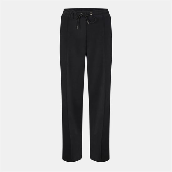 Joggers rectos abiertos de hem en negro con patrón sólido de Ted Baker para mujer - Image 1