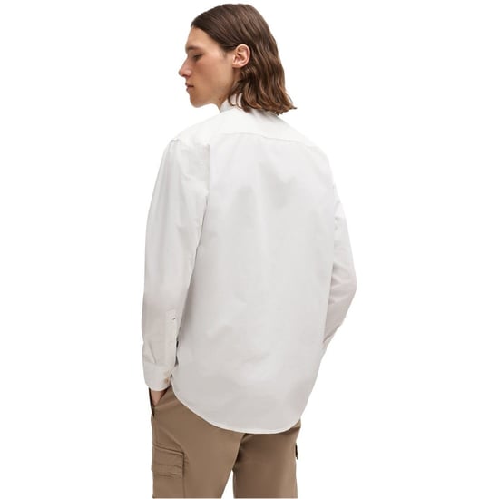 Camisa de manga larga plana Boss Relegant 6 M para hombre en blanco 100 - Image 2
