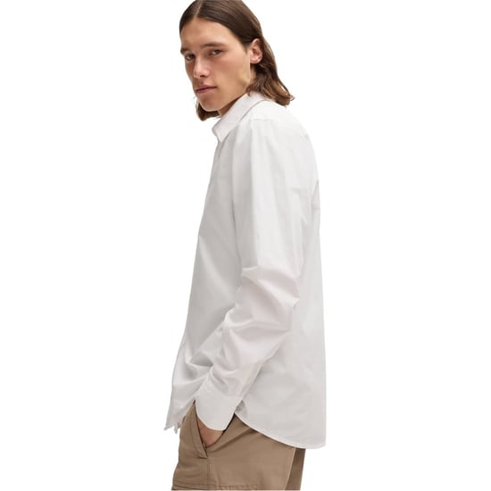 Camisa de manga larga plana Boss Relegant 6 M para hombre en blanco 100 - Image 4