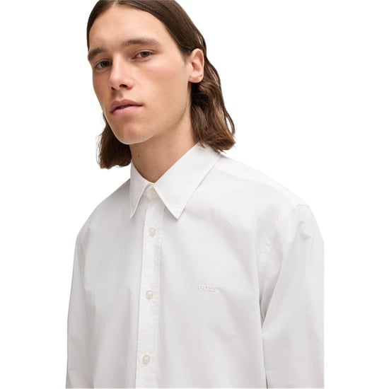 Camisa de manga larga plana Boss Relegant 6 M para hombre en blanco 100 - Image 5