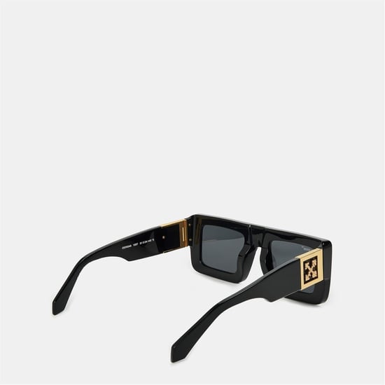 Gafas de sol unisex cuadradas Off White, diseño cuadrado en negro/gris oscuro - Image 2