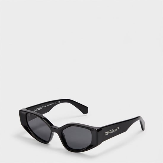 Gafas de sol de montura completa Memphis Square Off White en negro/gris oscuro - Image 1