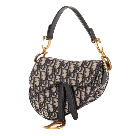 Dior Oblique Saddle Mini en Marina Lienzo - Image 2