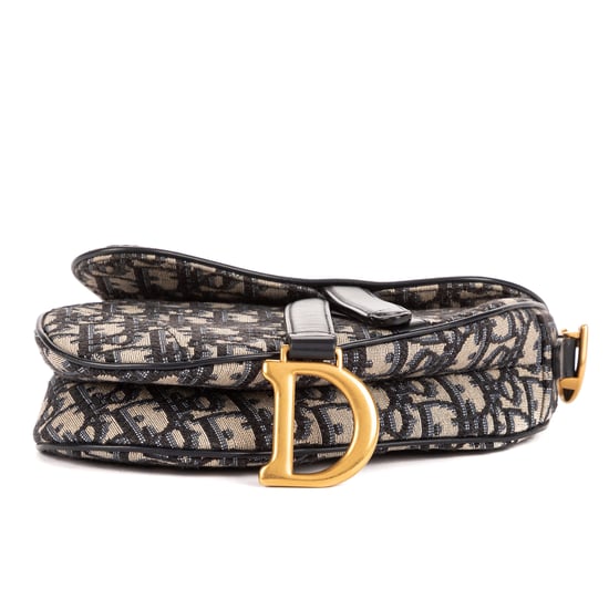 Dior Oblique Saddle Mini en Marina Lienzo - Image 6