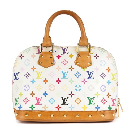 Louis Vuitton Alma PM en Blanco/Multicolor Lienzo recubierto - Image 5