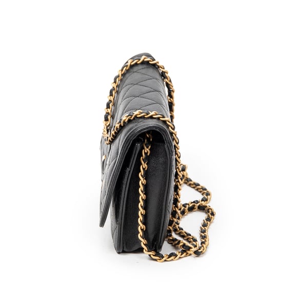 Chanel Filigree Wallet on Chain en Negro Cuero de ternero - Image 3